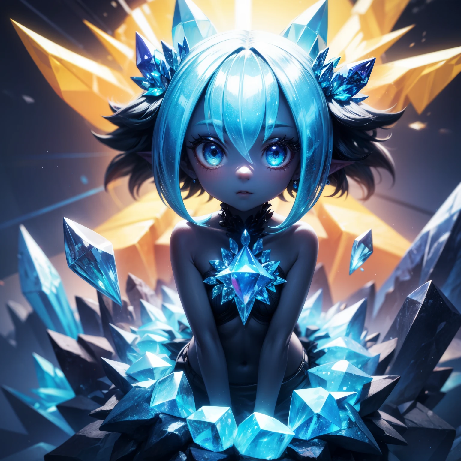 Cute crystal monster, Detailed 8k Gorgeous and bright,good quality