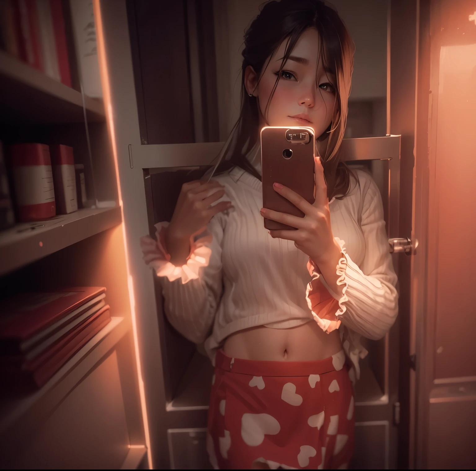 Change background in cute girl
