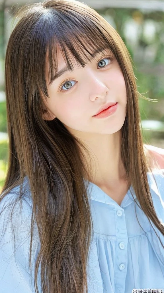cute girl、Girl with clear eyes、Straight long hair