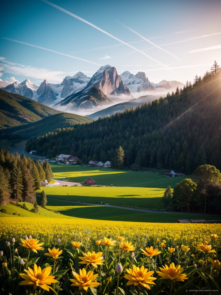 STYLE: flower photography, BREAK | SUBJECT: (a gorgeous colorful field full of different exotic flowers: 1.3), BREAK springtime at golden hour, BREAK | AESTHETIC: (cinematic: 1.3), hyper-real highly detailed, thematic background, micro perspective, BREAK | COLOR PALETTE: (RAW photo), BREAK | IN THE STYLE OF: national geographic