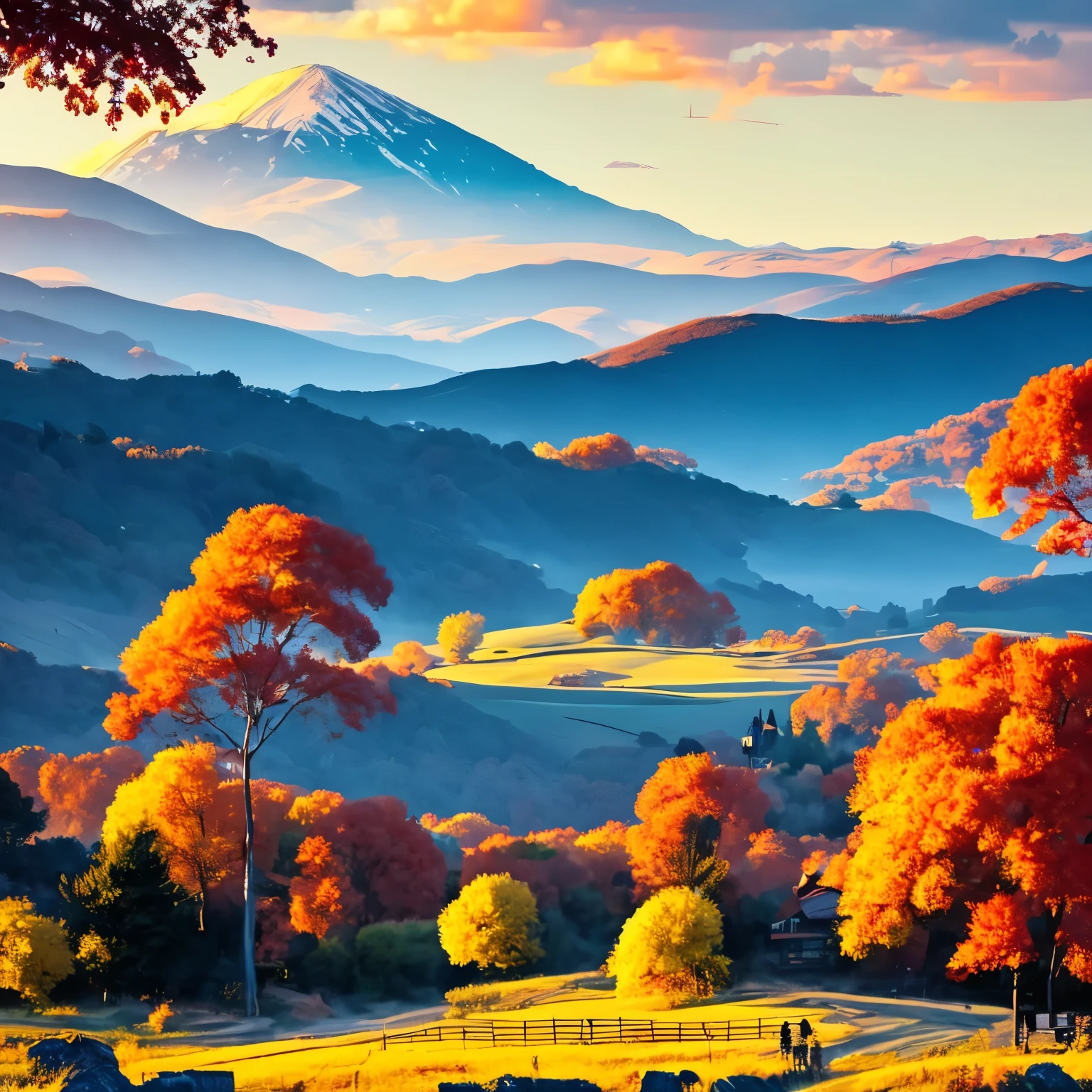 Beautiful dawn scene