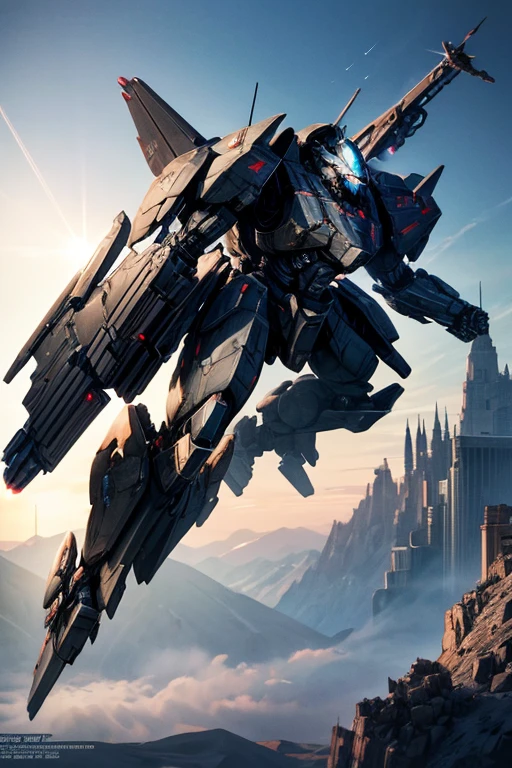 There is a jet flying in the sky There is a jet flying in the sky, Armored Core V, Armored Core V, Armored Core 4, Spaceship flying above, Sci-fi spaceships in battle, Spaceship flying in the background, HD visual effects-9, valkyrie fighter jet, Stunning visual effects, visual effects shoot, spaceships flying around, Armored Core V on the ground