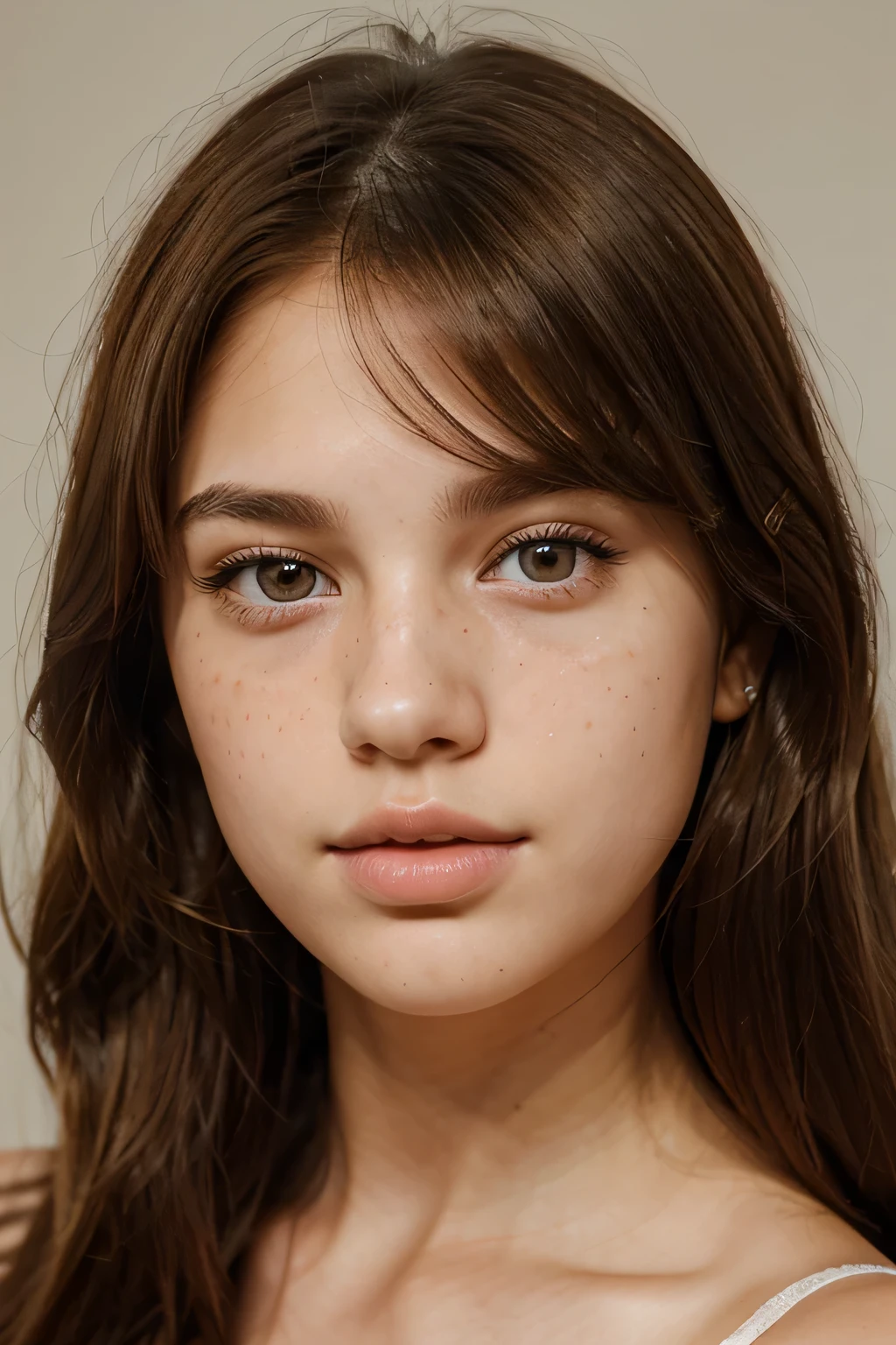 a beautiful young girl , height 5 feet 7 inch , brownish hair , hourglass body , lazy eyes , sharp nose and fat lips, 21 years old , well detailed , symetrical face,freckle on face ,thin, attractive,more vibrant , model face , lighter eyes, korean, more realistic

