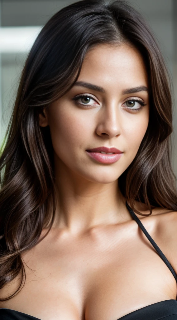 (best quality,4k,highres,masterpiece:1.2),ultra-detailed,(realistic,photorealistic,photo-realistic:1.37),beautiful detailed eyes,beautiful detailed lips,extremely detailed eyes and face,brown eyes,dark brown hair,attractive,flirty gaze,female model,Indian,40s age range,luxury office backdrop,Georgia Fowler,professional,portrait,beautiful woman,colorful clothing,confident expression,vibrant colors,perfect lighting,sharp focus,high contrast,vivid color tones,bokeh