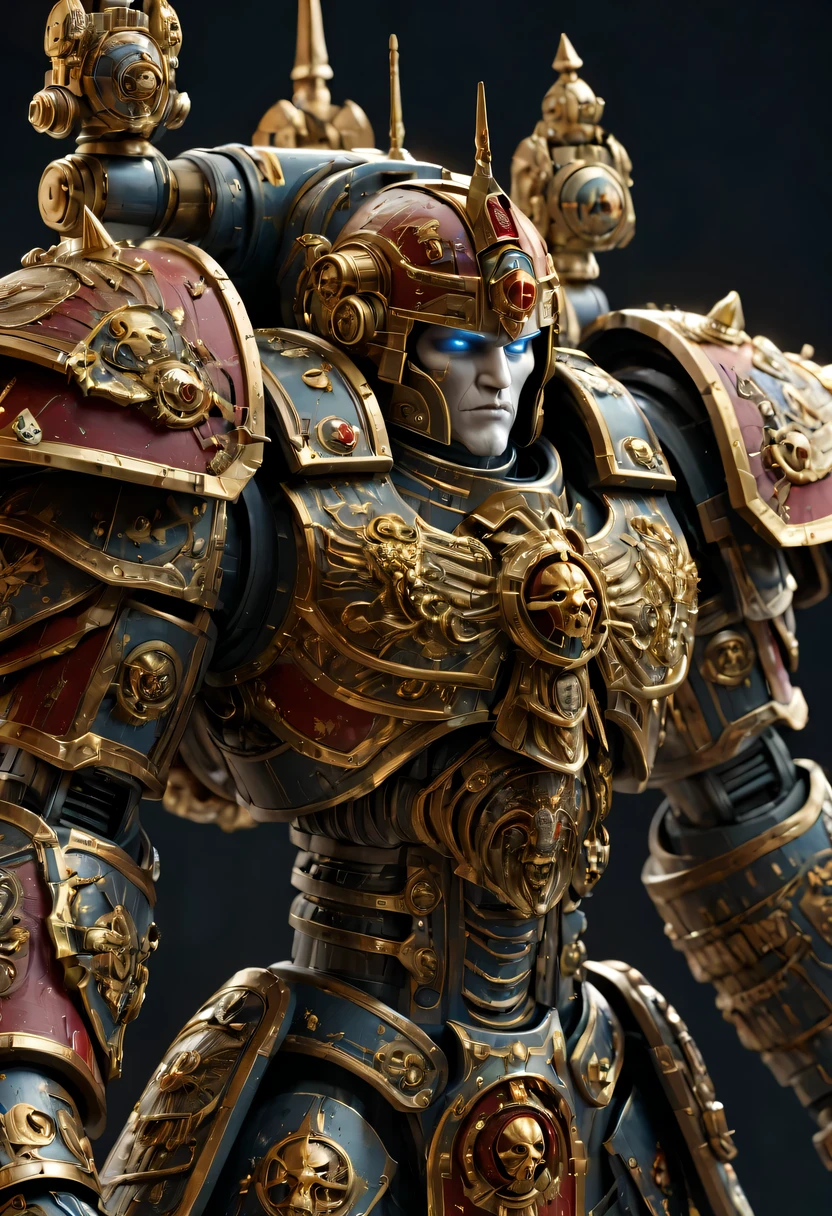 God Emperor beauty model, Warhammer 40k, ornate armour, (High detail skin_1.2), 8k ultra high definition, SLR camera, sharp