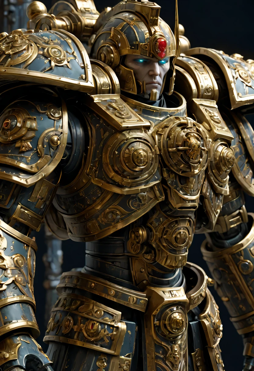 Kramer plays the God-Emperor, Warhammer 40k, ornate armour, (High detail skin_1.2), 8k ultra high definition, SLR camera, sharp