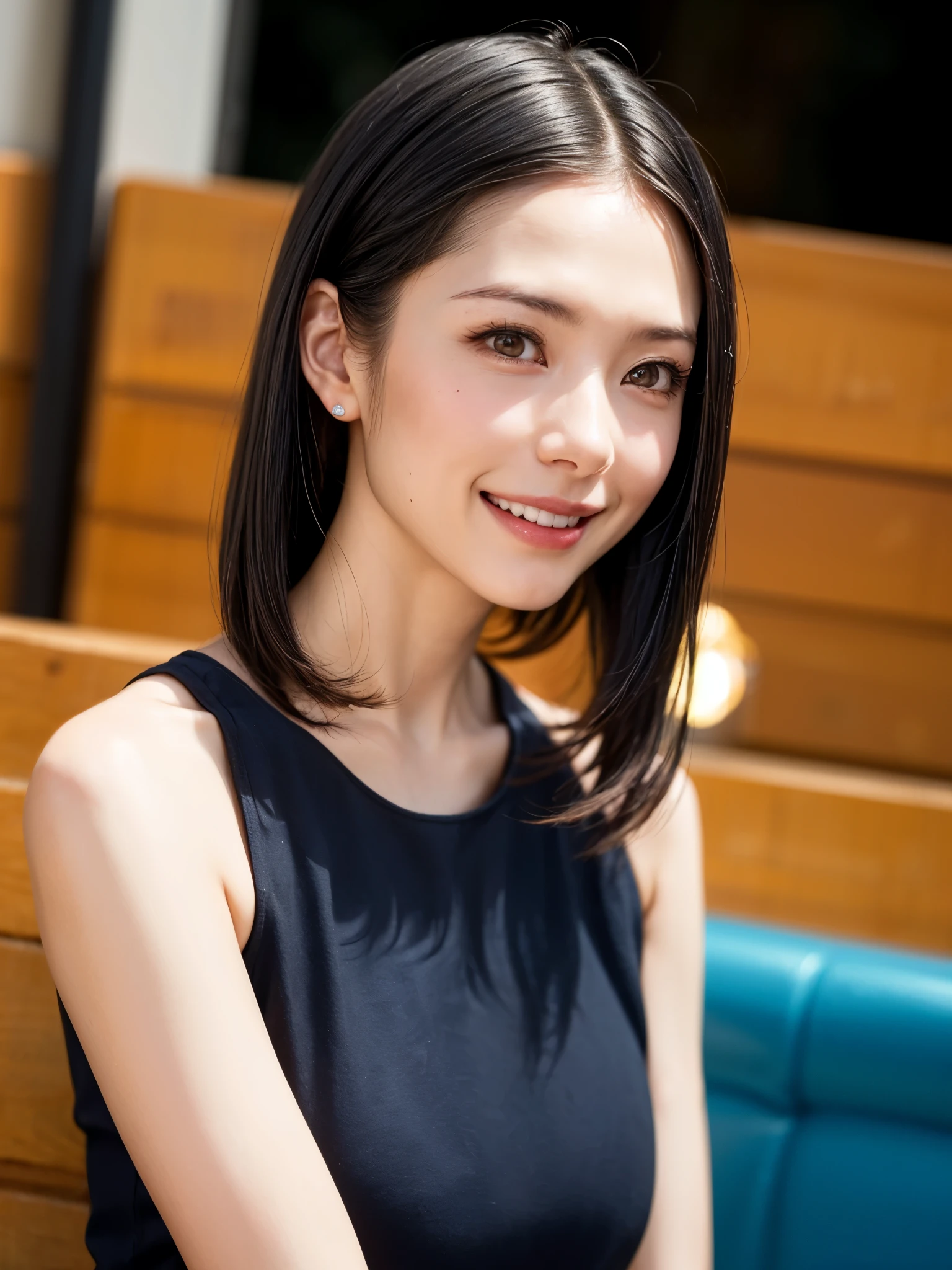 (table top, highest quality、High resolution:1.4、very attractive beauty、Adds intense highlights to the eyes、look closely at the camera:1.4、Beautiful woman full of charm、ideal body proportions、perfect anatomy、brunette short bob hair、shiny hair、bangs:1.4、光沢のあるbangs:1.4、lip gloss),1 girl, Report, light brown shiny hair, scarf,realistic, looking at the viewer、Please tilt your head slightly, bright colored crystal light blue eyes, short and shiny hair、 chest中央に穴の開いた白いタートルネックの衣装,chestの真ん中に丸い穴のあるセクシーな白いタートルネック ニット セーター、 lips, lip gloss, Upper body、Big eyes、eyelash、face is a little red、embarrassing)、((italian road in winter))、((short hair with Big eyess、Give students very powerful highlights、{Huge|big|Hugeな|mega} chest:1.6、very bigger chest、look at the audience、very beautiful beauty、show me your ears、long neck、smile、smile、Happy、beautiful teeth、口を開いてsmile、heart shaped eyes))、28 years old、very cute super model、