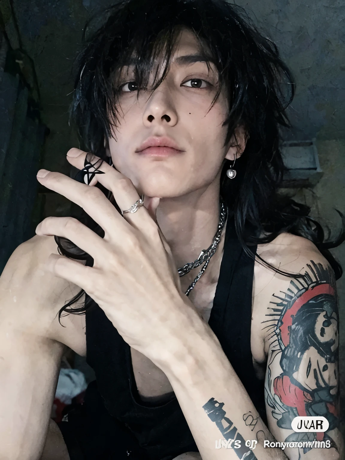 Toji Fushiguro, jujutsu, bravo, boca pequena, boca mediana, musculoso