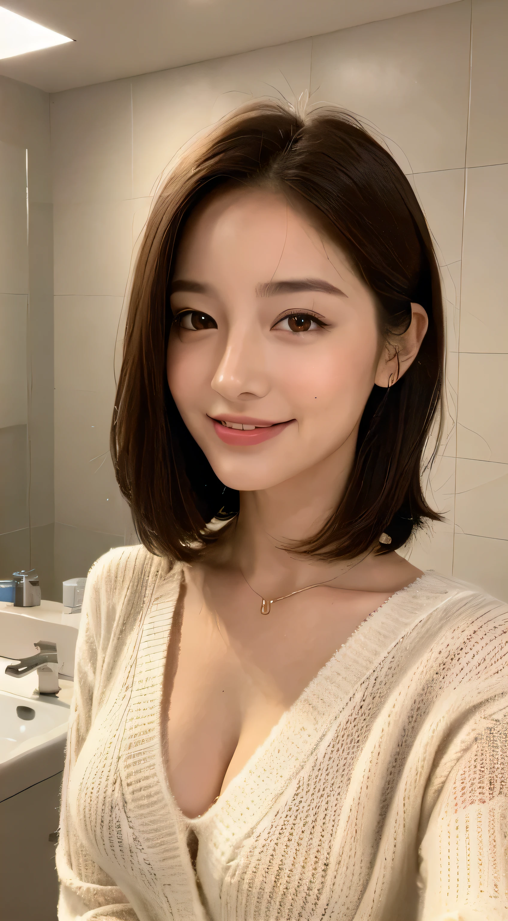 ((Best Quality, 8K, Masterpiece: 1.3)), 1girl, 20 year old, Slim Abs Beauty: 1.3, (Hairstyle Casual, Big Breasts: 1.2), Dress: 1.1, ((grey t-shirt, crew neckline, short sleeves, slim fit, grey racing shorts)), smile, happy tear, Streaming Tears, (little smile face:1.35), medium shot, Super Fine Face, Delicate Eyes, Double Eyelids, Sexy Standing Pose, Perfect dynamic composition, Home