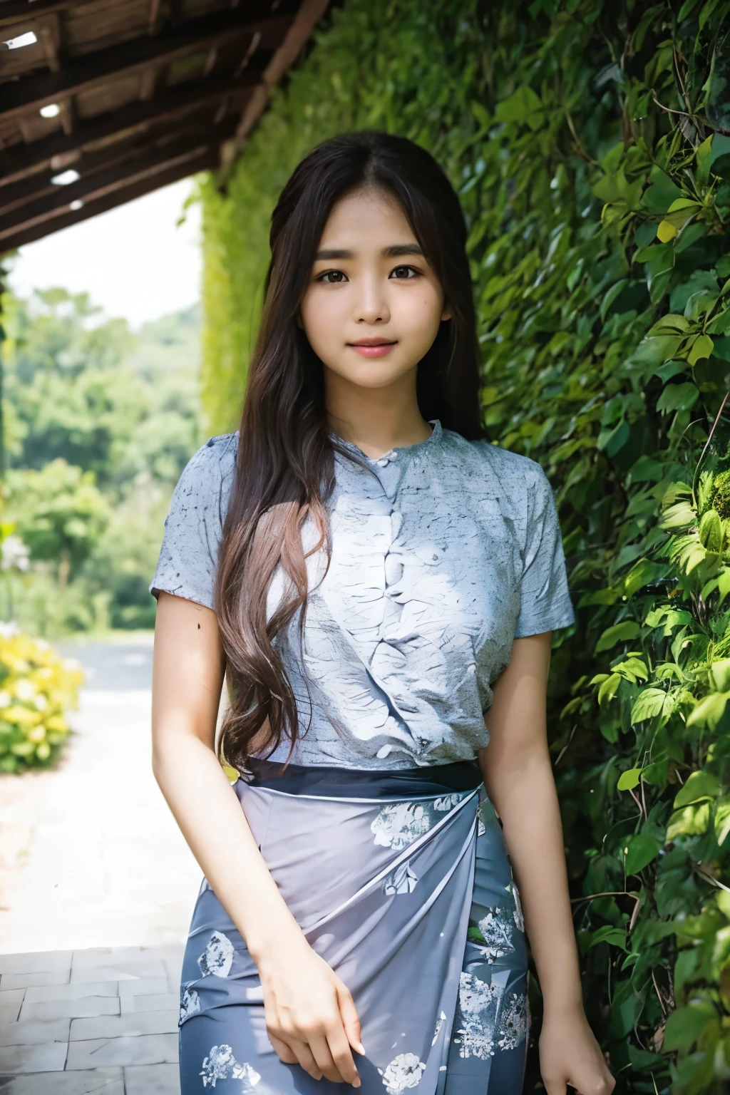 Beautiful girl. It is invisible on her lips. Her hair is curly. She has white skin and 5 feet 1 inches tall.She is Burmese.