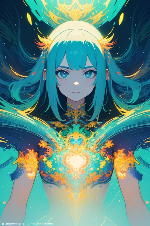 (masterpiece, best quality:1.2),(concept art、fractal art:1.5) ,(flat color:1.2),(2D:1.3),(fluorescence colour:1.5,colorful:1.2),fluorescence multicolored hair、looking at viewer,1girl,beautiful face,Gentle face,solo,upper body,floating colorful fluorescent lines,vivid color、fractal art、Symmetrical、
Mysterious