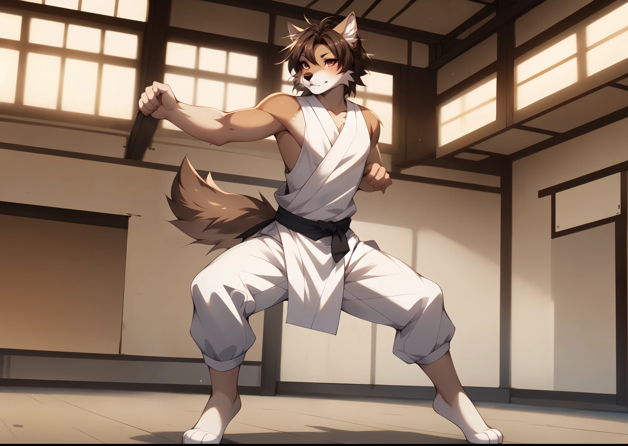By fumiko, by hyattlen, gi, sleeveless white gi, fix clothing, blend in perfectly with image