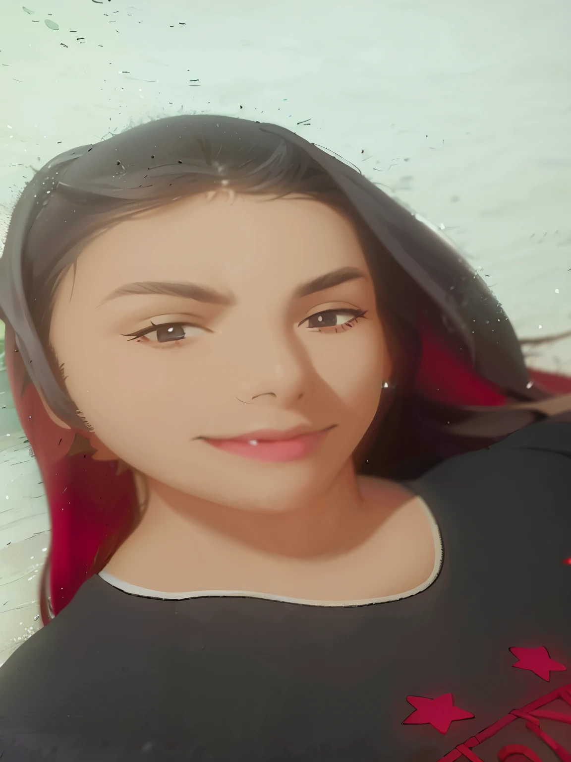 there is a woman with long hair and a black shirt, Alanis Guillen, foto de perfil, de 19 anos, lorena avarez, imagem de perfil, ela tem cerca de 16 anoeta Myers, Estefânia Villegas Burgos, Adriana Dxim, imagem de perfil, taken at the beginning of 2020