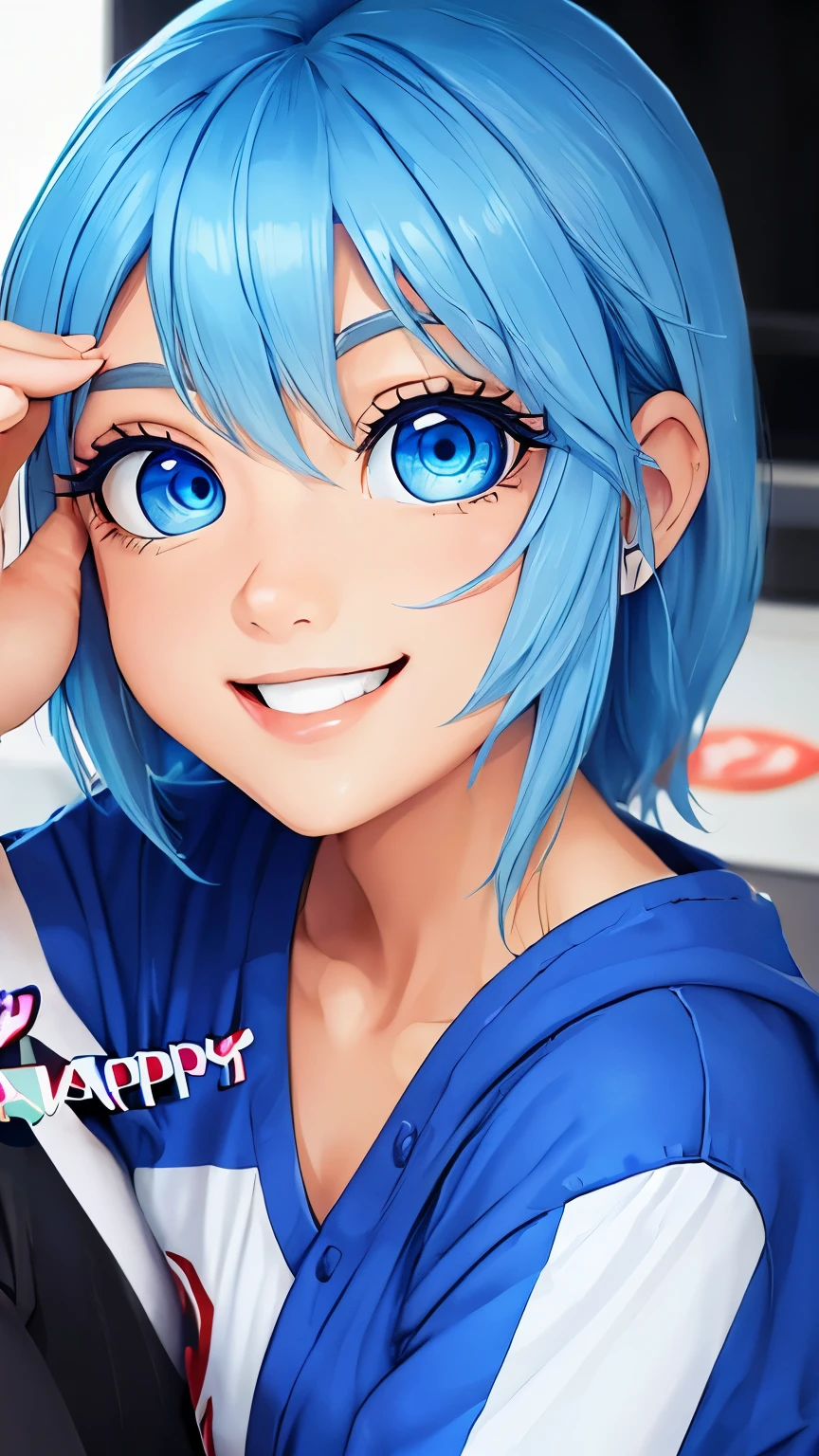 (Happy eyes: 1.8) (Blue eyes: 1.5) (Looking forward: 1.5)