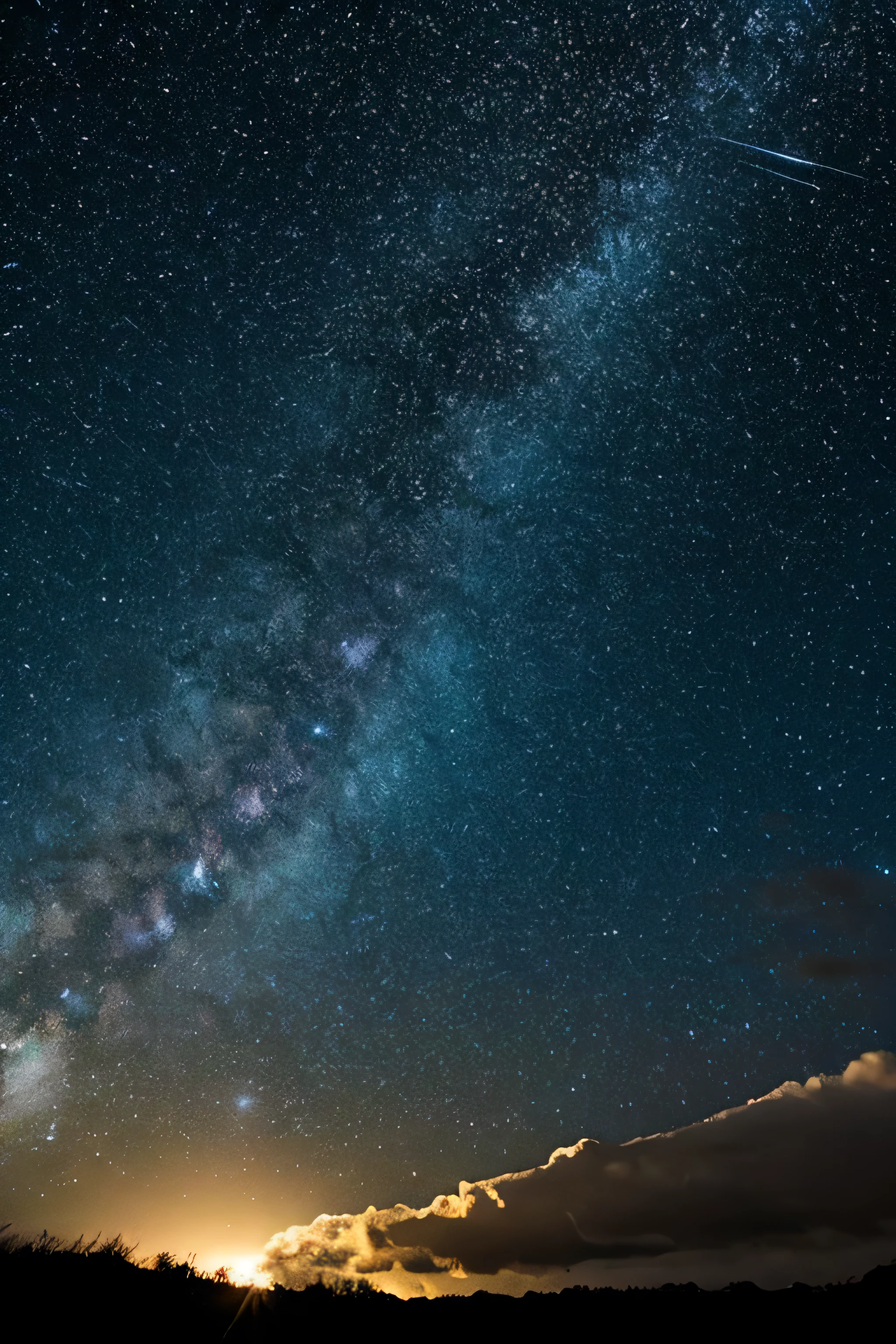 starry sky、You can see the Milky Way