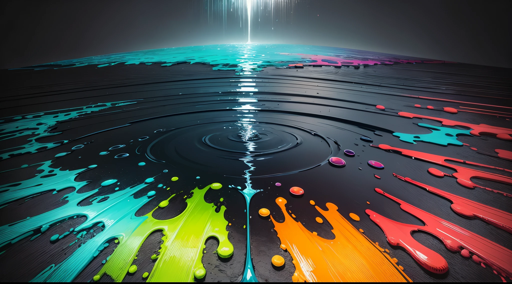 water,colorful,neon,watery,high resolution, high quality,neon colors, dark grey background, black grey grdient, painting art, painting, cadre