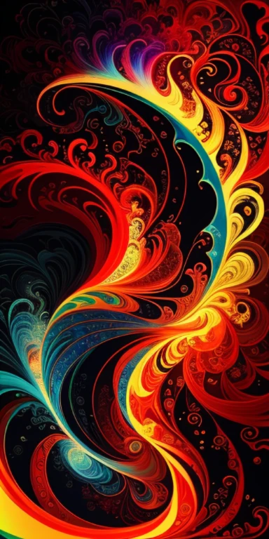 arte greatwave Alex tons alegres arte Fractal Face happy Splitting, Tonnen rot, leuchtende Farben, backlight, glowing, psychodelic, 