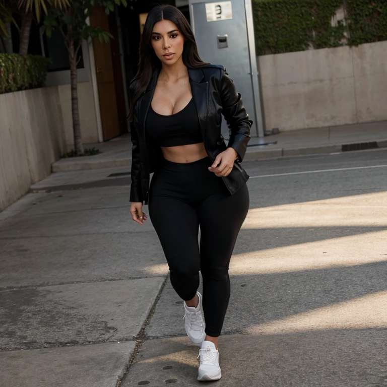 Kim kardashian haciendo ejercicio sin ropa