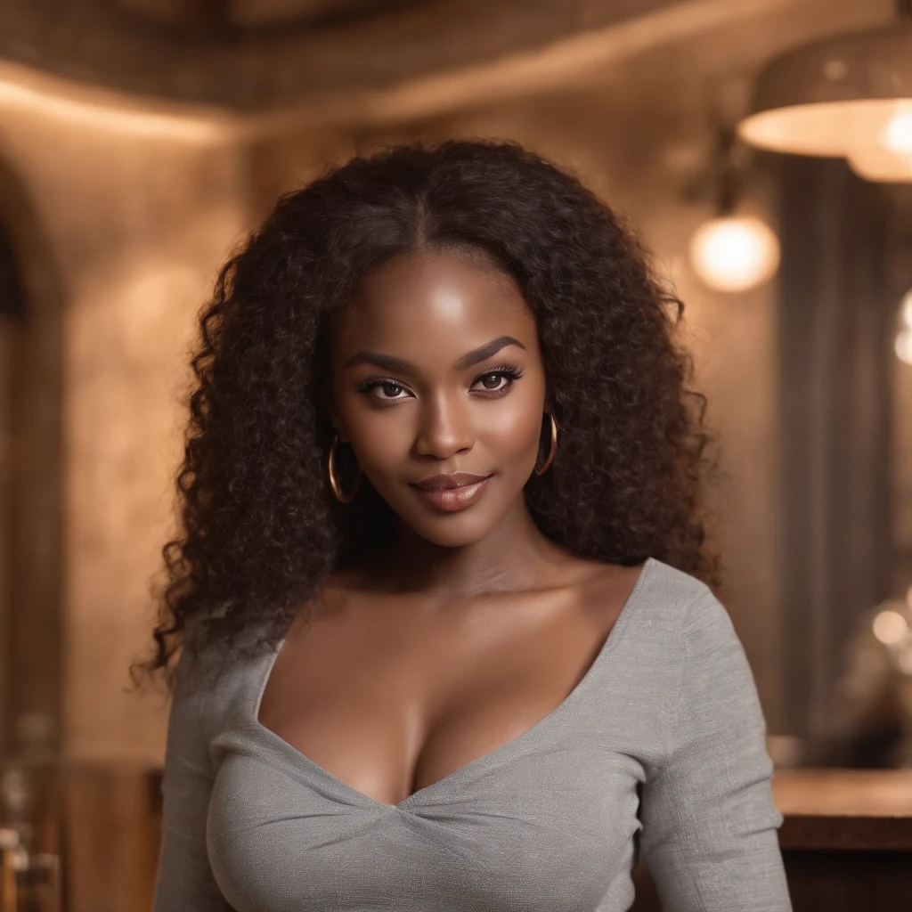((Dark African skin, Very deep ebony skin)), ((Its beauty undeniable)), ((Excited cute face)), ((Hyper detailed perfect eyes,)), ((pose mignonne)), ((Langue sortie)), ((Seductive )), ((warm beige turtleneck, jeans, wine)), ((Afro ponytail with long African curly hair,)), (( peau)), ((debout, vue de face)), ((toucher ses propres jambes dans une pose sexy)), ((The Hague, wine bar, wine , Ville publique, people in the background)), Sharp Focus CGI, photoreallistic, High detail, Realstic, Masterpiece, absurdes, Best quality, Hdr, High quality, high-definition, Extremely detailed, 8k wallpaper, Intricate details, 8K UHD, Full-HD, (photo realist:1.2), contraste, intense illumination, lighting cinematic, natural lighting, veilleuse, Nuit, Illumination globale, Laughing out loud, a la piscine African women、Female sexy, the Hague