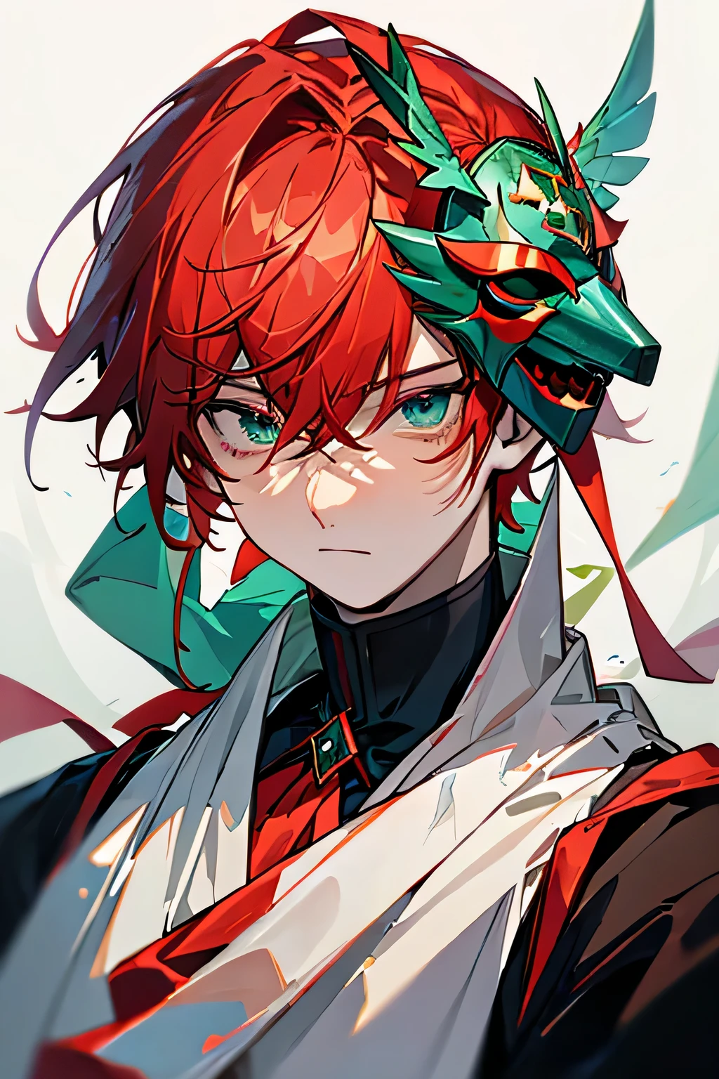 maskหัวนก,Full Page,mask,mark,young man,mark,red hair,ชายสวมmask,Emerald Eye,maskสวมทั้งหัว