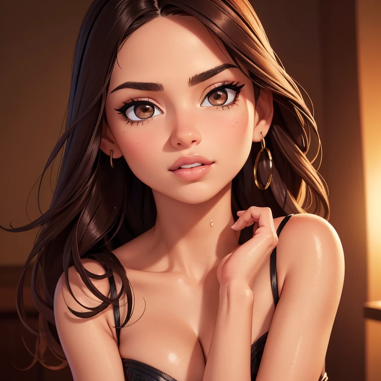 "(best quality,4k,8k,highres,masterpiece:1.2),ultra-detailed,(realistic,photorealistic,photo-realistic:1.37),Adriana Lima,beautiful detailed brown eyes,beautiful detailed lips,extremely detailed eyes and face,long eyelashes,gorgeous appearance,natural beauty,confident expression,stunning model,fashion industry icon,fierce look,flawless skin,subtle makeup,sultry pose,dark brown hair,stylish outfit,luxurious background,professional photography,vivid colors,warm color palette,soft lighting"