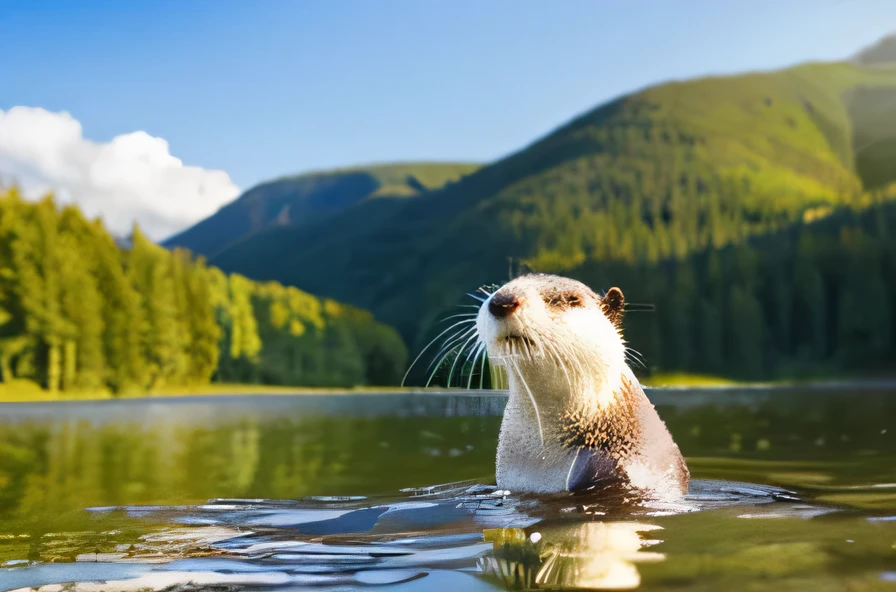 コツメotter、genuine、super high quality、otter、one horse