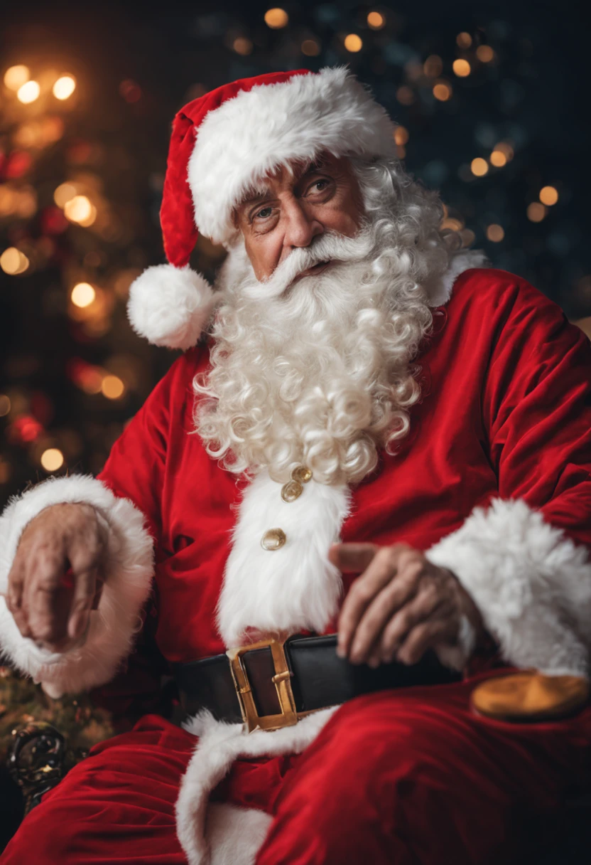 Santa looking like he has empathy for you