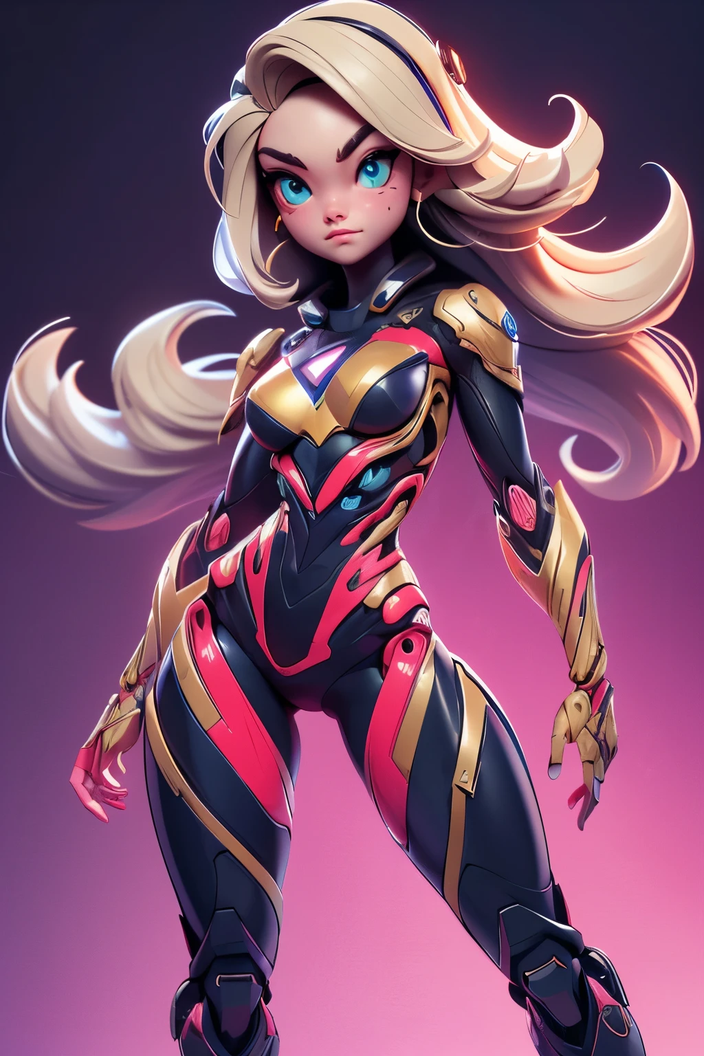 garota superhero ("Elle Fanning"), (corpo magro:1.3), Emissivo, Cintilante, neon, (Anatomia correta:1.4), robotic organs, androgen