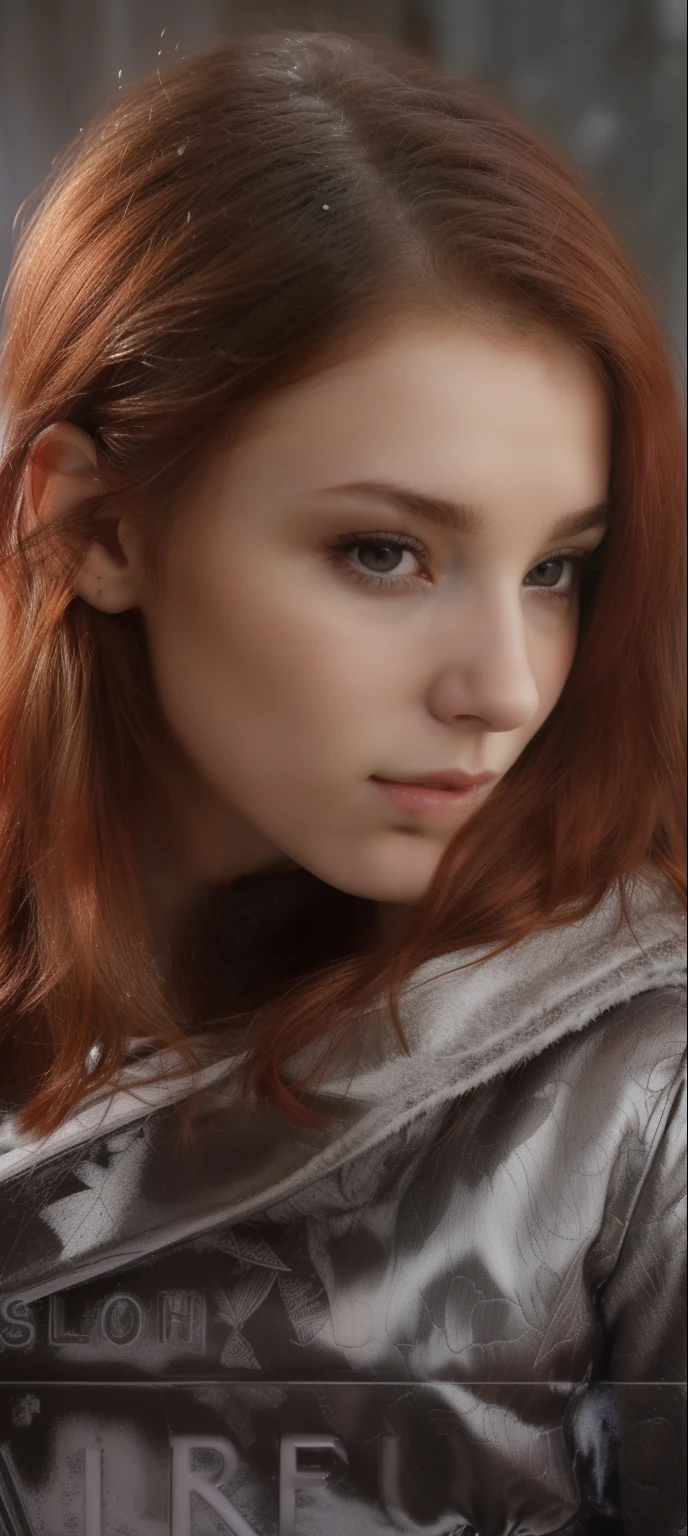 arafed image of a woman with a furry coat and a cat, attractive female face!!!, very very very beautifull face, cute face. dark fantasy, attractive beautiful face, beautiful female, gorgeous attractive face, ███beautiful face███, !seductive eyes and face!, perfect face ), extremely beautiful face, pale skin, snow white colored skin, young, buetifull, red hair parted to the side,