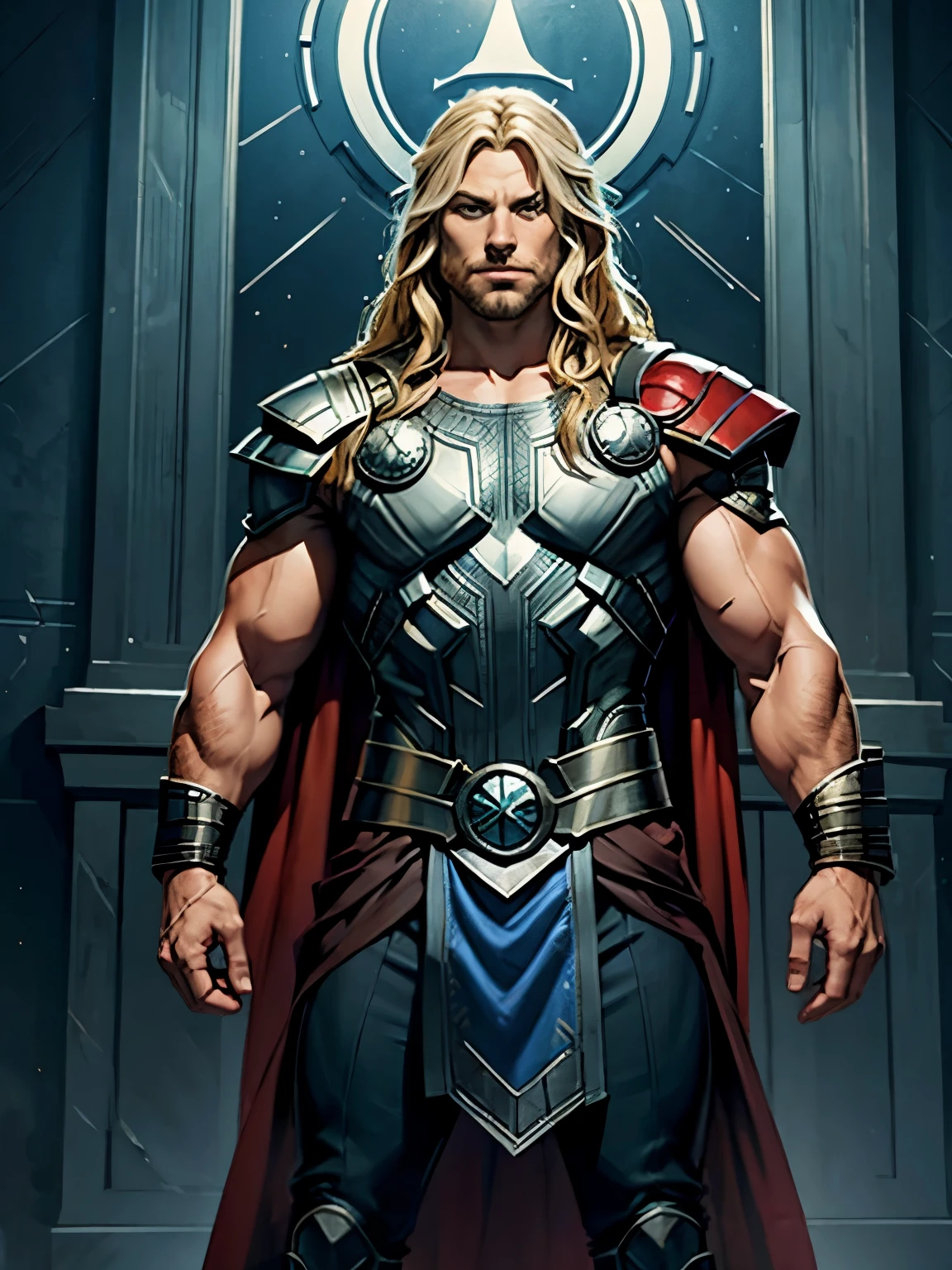 Thor com roupas largas, de manto