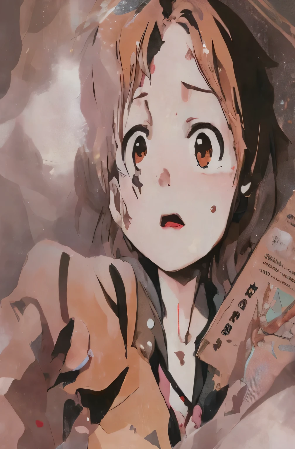 anime image of a girl with a book in her hand, anime cover, ( ( ( yoshinari yoh ) ) ), today's featured anime still, anime style mixed with fujifilm, rin, anime asthetic, anime aesthetic, ( evangelion ), guweiz, from evangelion, shinji, in the anime film, last exile anime, demon slayer rui fanart