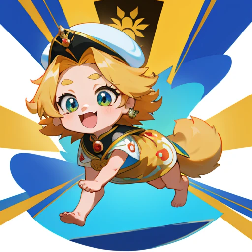 Baby Collie or Border Collie, Golden Retriever,Um filhote de cachorro、wears an imperial princess dress and an imperial lady hat on her head, arte oficial, , Sobre, retrato estilo anime, estilo de arte anime moe, estilo anime 2d, estilo de arte fofo, anime estilizado, estilo de arte de anime, estilo anime. 8k, estilo anime 4k, estilo de arte de anime, Arte digital de anime!!、Filhote de cachorro branco、fofo、Baby Golden Retriever、branca、vigoroso、Um sorriso encantador、Filhote de cachorro deformado、Levante as patas dianteiras、Filhote de cachorro deformado、dynamic poses、((obra-prima))、(((maximum quality))、Chibi Chara、