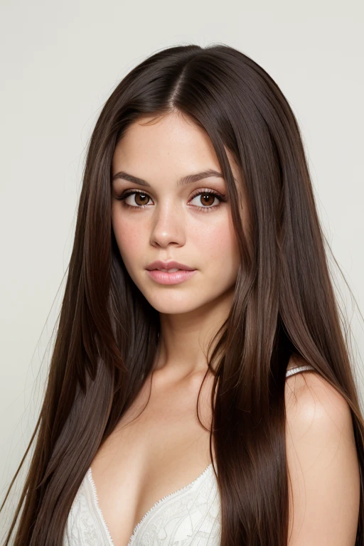 masterpiece, best quality, ultra high res, (photorealistic:1.4), RachelBilson, (long straight hair:1.2), (looking into camera:1.2), (gently brush hair from face:1.2), shiny skin