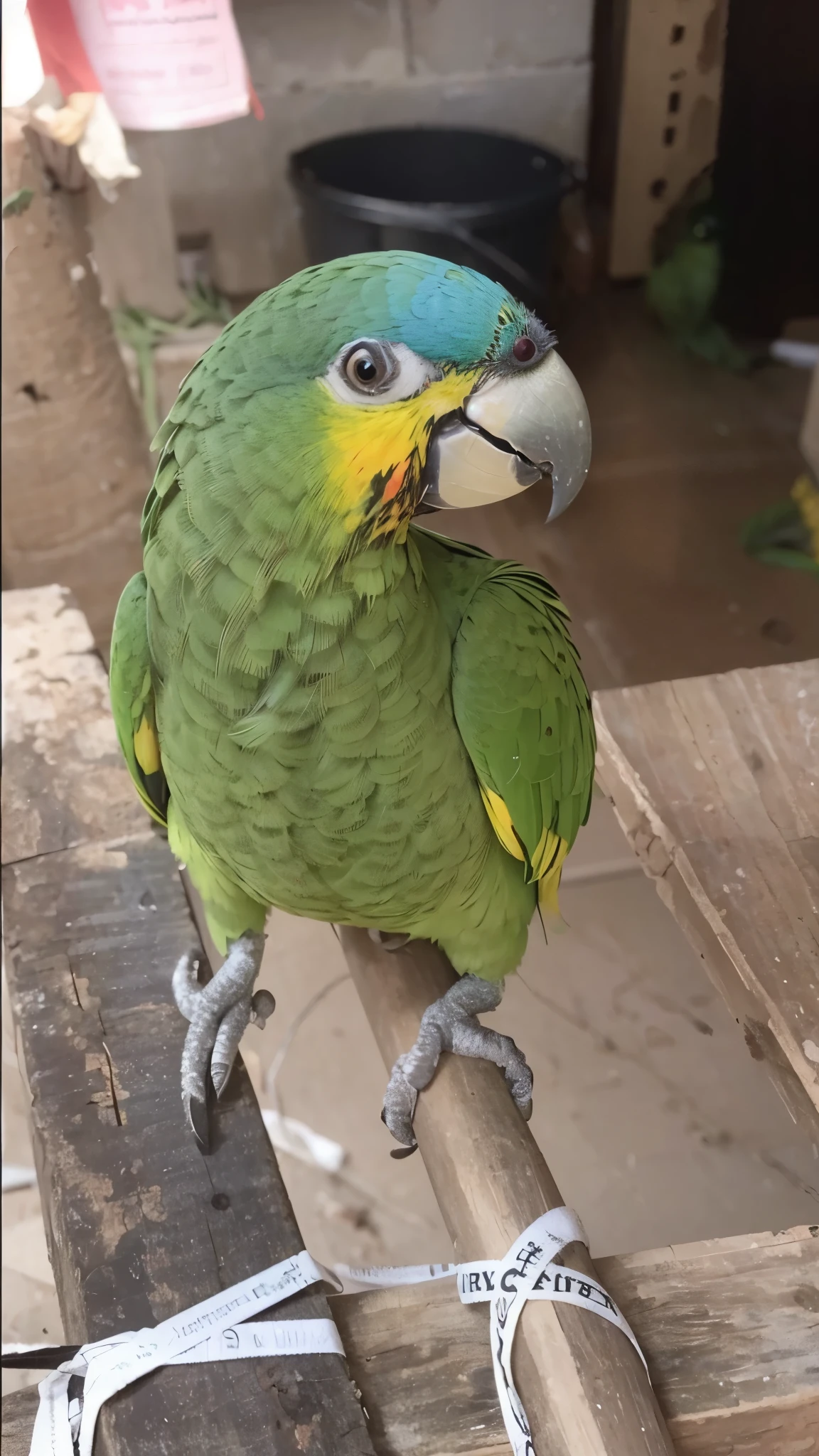 a beautiful green parrot, mangrove parrot