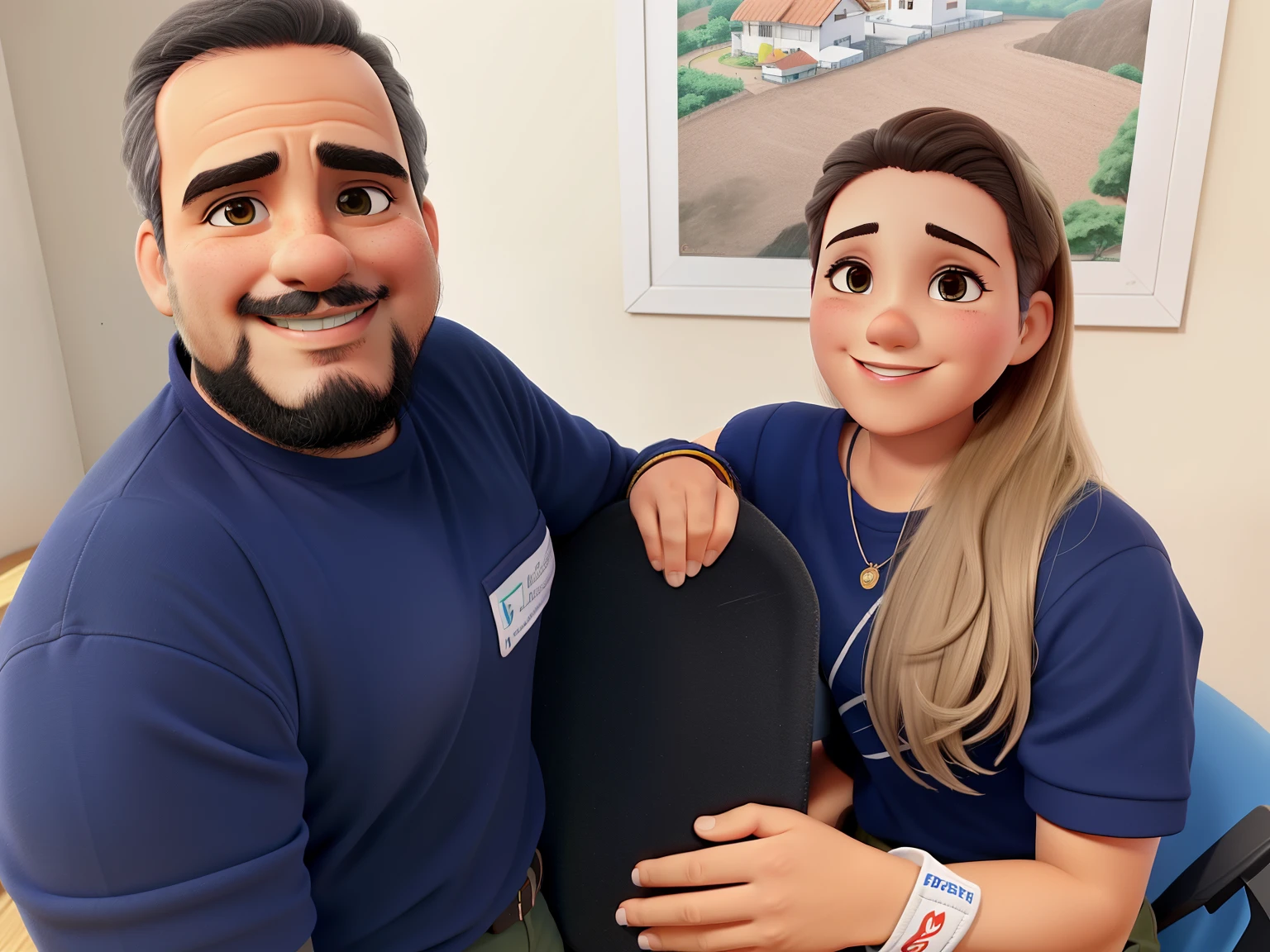 Deixar o desenho do pai a esquerda mais jovem
