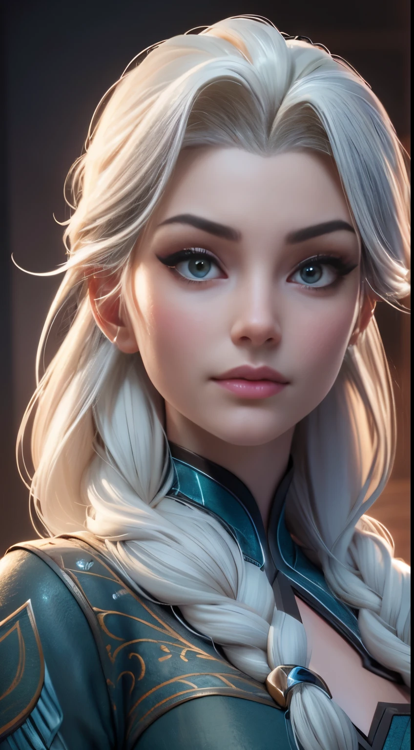 Highly detailed CG unity 8k wallpaper, style shot, complex, high detail, dramatic, highest quality movie still image, very detailed, masterpiece, best quality, character design, Elsa, Elsa from Frozen, (( Dark style)), realistic ultra-detailed rendering style, natural light, sharp character design, (hard focus, 8k), (((natural skin texture))), 8k textures, soft cinematic lighting, adobe lightroom, dark room, hdr, Sophisticated, Elegant, Rich Detail, Sharp Focuilm Look) )), Soothing Tones, Detail Frenzy, Intricate Detail, Super Detail, Low Contrast, Soft Film Lighting, Dull Colors, Exposure Blending, HDR, Fade, 35mm, f/1.4, ISO64, f16, 25 sec.