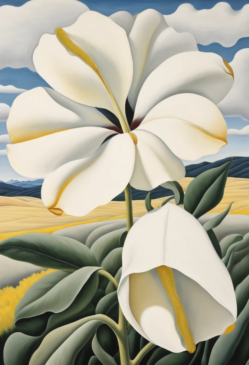 inspired by Georgia O'Keeffe, best quality, masterpiece, 8k