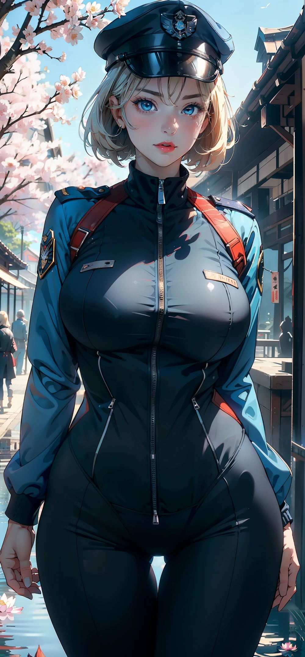 1female，girl soldier，extremely large bosom，nakeness，Superskirt