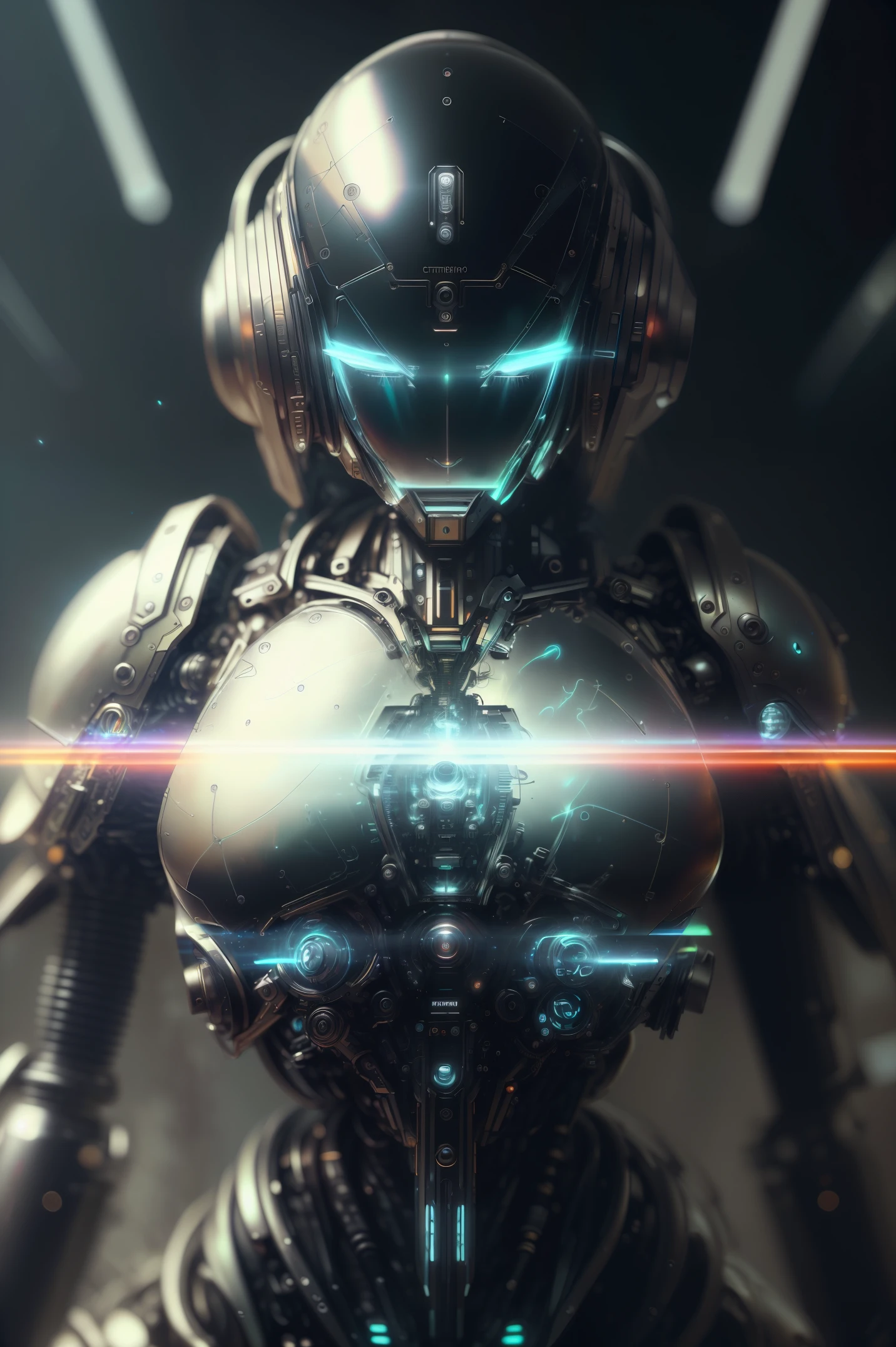 (Highest quality), Best Quality,future, Humanoid Robot, smoke, mechanical, Digital Sculpture, 超High resolution, Absurd, Deep shine effect, High resolution, Particles of light, Cinema Lighting, Depth of written boundary,Flare,4K,ARRI ALEXA LF,Black Promise,khaki,レンズFlare,Streaks,Hold the rifle