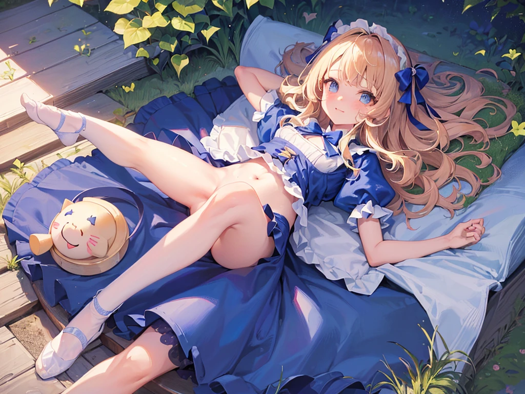 photo realistic, (masterpiece,best quality:1.4),(8k,raw photo,photo realistic:1.2), detailed skin, detailed face,1girl,Japanese idol,cute face, , Not Safe for Work, 1 girl in, length hair, blue eyes, blonde hair, light smile, ((hair of pubis, Not safe for work))), pubisure, ((shiny wavy hair)), diadems, (((lying on back,spread legs))), up-skirt, doress, gothic dresses, shairband, shortsleeves, the bow hair, ((blue shairband)),(((No Panties))), (((twat))), ((Open twat)), (((skirt-lift))), a smile, red blush, light Blue Doress, Alice (Alice in Wonderland), White frilled legwear, ((Blue the Bow)), Puffy Sleeves, Bangss, Apron Dress, shortsleeves, ((Blue bow ribbon)), long hair, mini crown, frilld, white gothic dresses,: q, masterpiece, top-quality, not safe for work, Little Girl yo, braided bangs, mary janes,(FULL Body), (((spread puss,Not Safe for Work))), (((cervix))), ((puss juice, Sweat, Sweatdrop)), (((spread puss,Not Safe for Work))), ((ure-thra)), nip,((cli-toris)), urinates, (((anus))), (((from below))),(Garter ring that looks like frilly panties),(((nudi-ty:1.6,top-less:1.1,expose breasts,breasts out))),flat chest, (((nipp-les))),(((nipp)),nip, yumekawa,yumekawaii,pastel color,(wonderland garden:1.3),imagination, friled panties,(Design sheet:1.3), (multi-angle and detailed view:1.3),
