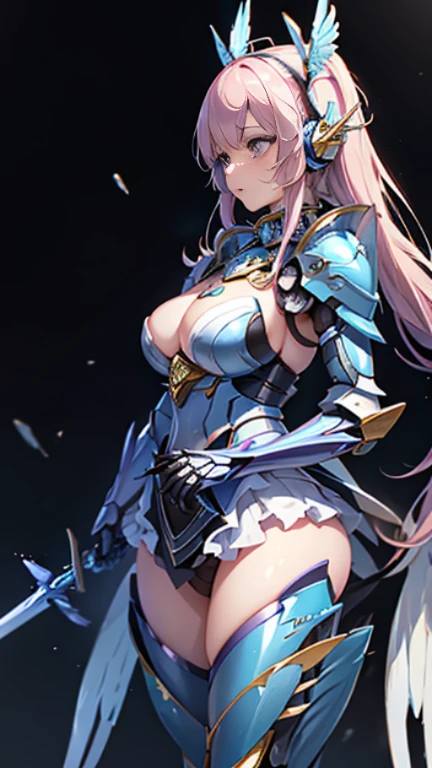 Bot Txt2Img default 17:28:33
((8K))、((32K))、((highest quality))、((masterpiece))、((Super high resolution))、fine skin texture、fine cloth texture、fine metal texture、RAW photo、professional、Ultra-fine painting、((solo))、((Against the backdrop of the big Earth))、((in outer space))((Mechaエンジェルに扮した女性))、beautiful breasts、concept art、anime fantasy artwork、detailed fantasy art、Anime character with pale blue-violet hair and big white wings、(((twin tails)))、(Mecha:1.6)Sleek and menacing design、((super heavy weapon, long range support armament))、(((Large wing-like equipment)))、(((headset that looks like a big wing)))、Pure white and blue-violet armor、8K high quality detailed art、symmetrical wings、NSFW