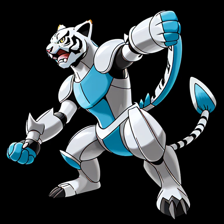 Pokémon、Pokémonのキャラクター、伝説のPokémon、White Tiger、the white tiger、steel and rock types、wears rock armor