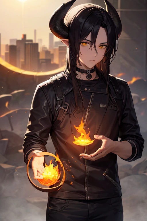 Perfect masterpiece, (Masterpiece:1.2), Best quality, high resolution, Beautiful detailed, Extremely detailed, Perfect lighting, high quality, high resolution, highest image quality, 8k hd.
1 male guy.
dark black hair, Faceless, yellow eyes, glowing eyes, demon horns, long horns. masks.
Cyberpunk, Elegant, Energy lines.
a hole in the chest, ordinary clothes, .
Moonlight, flames in the background.
Dramatic lighting.
Highly detailed background.