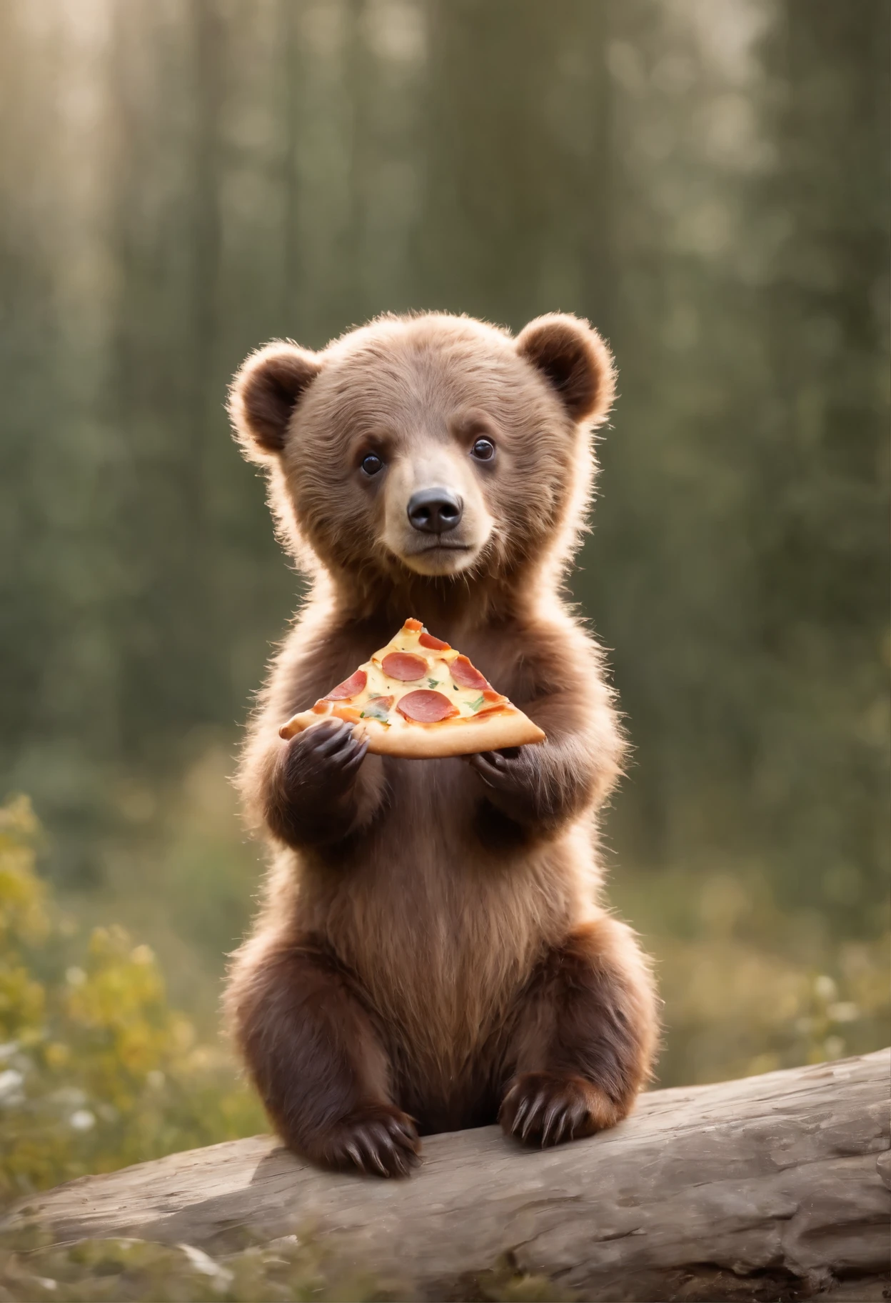 There is a bear, who eats a slice of pizza, Cute forest creature, Sergey Zabelin, Miniature bear cub, 8K)), The cutest, Whoah, alexey egorov, Emma Andievskaya, Cute otter sailor eating cake, Alexander Gerimsky, 🐿🍸🍋, in style of kyrill kotashev