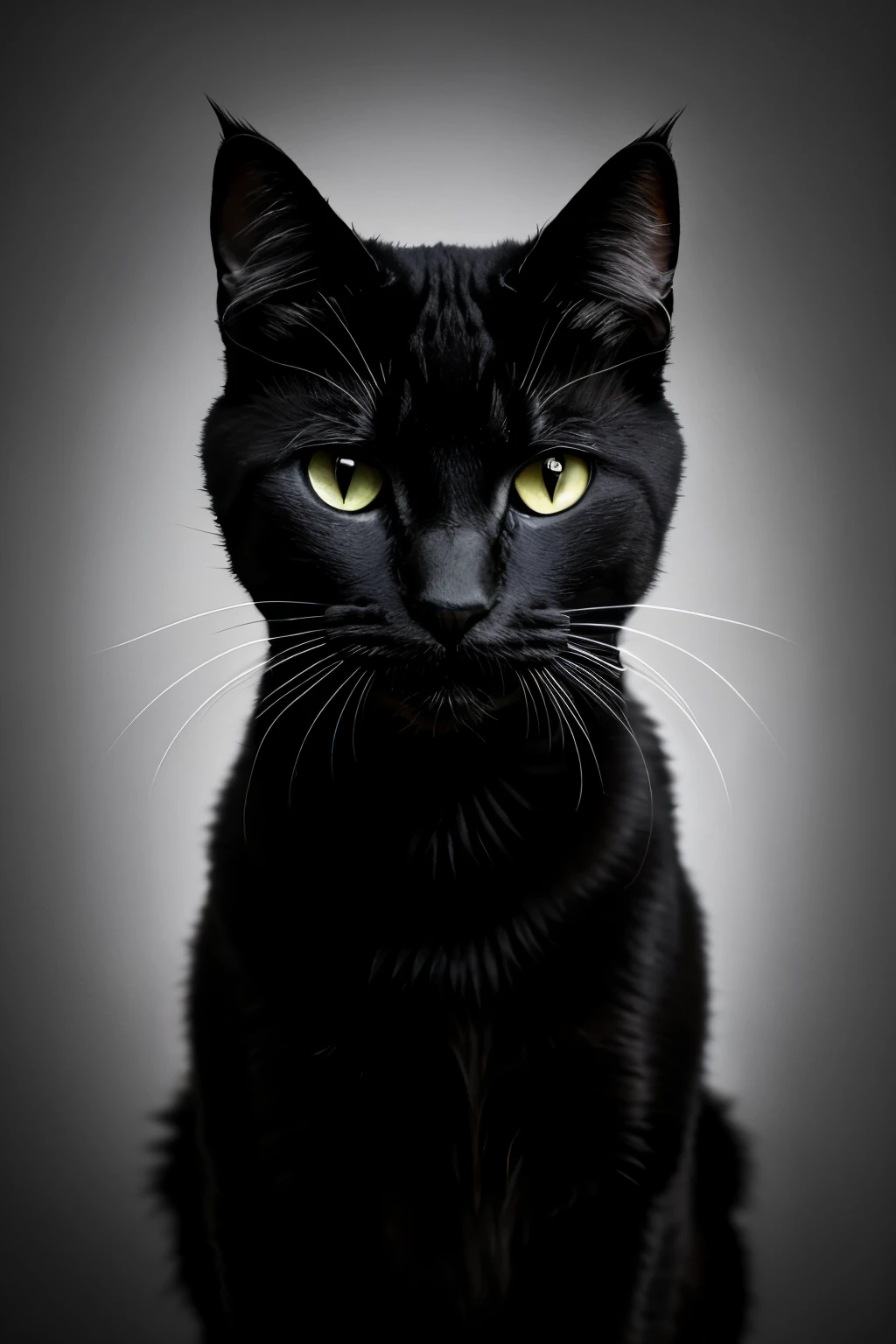 Fotorrealista, texturas de pelo realisticas: gato militar, gato con ropa táctica, casco militar, rostro de gato negro sharpening its teeth, automatic rifle at the ready, dark setting with hints of dim light illuminating the feline's menacing features, detailed shadows, realistic and award-winning photography, capturing the perfection of the black cat's face, elegant and modern attire adding to its stealthy appearance, every texture of its fur meticulously rendered in detail, a portrait of head and shoulders, cover, (darkeness: 1.1), smoke, deep shadows, extreme detail, award-winning photo.

