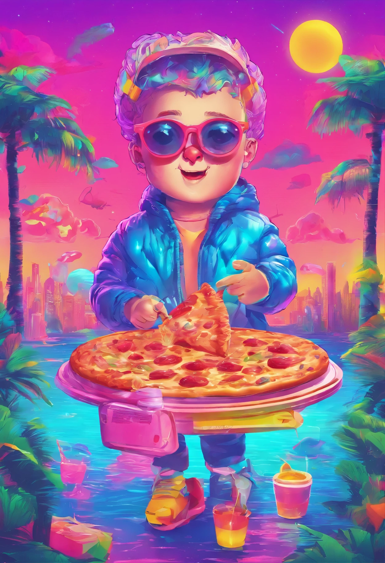 There is a bear, who eats a slice of pizza, Cute forest creature, Sergey Zabelin, Miniature bear cub, 8K)), The cutest, Whoah, alexey egorov, Emma Andievskaya, Cute otter sailor eating cake, Alexander Gerimsky, 🐿🍸🍋, in style of kyrill kotashev