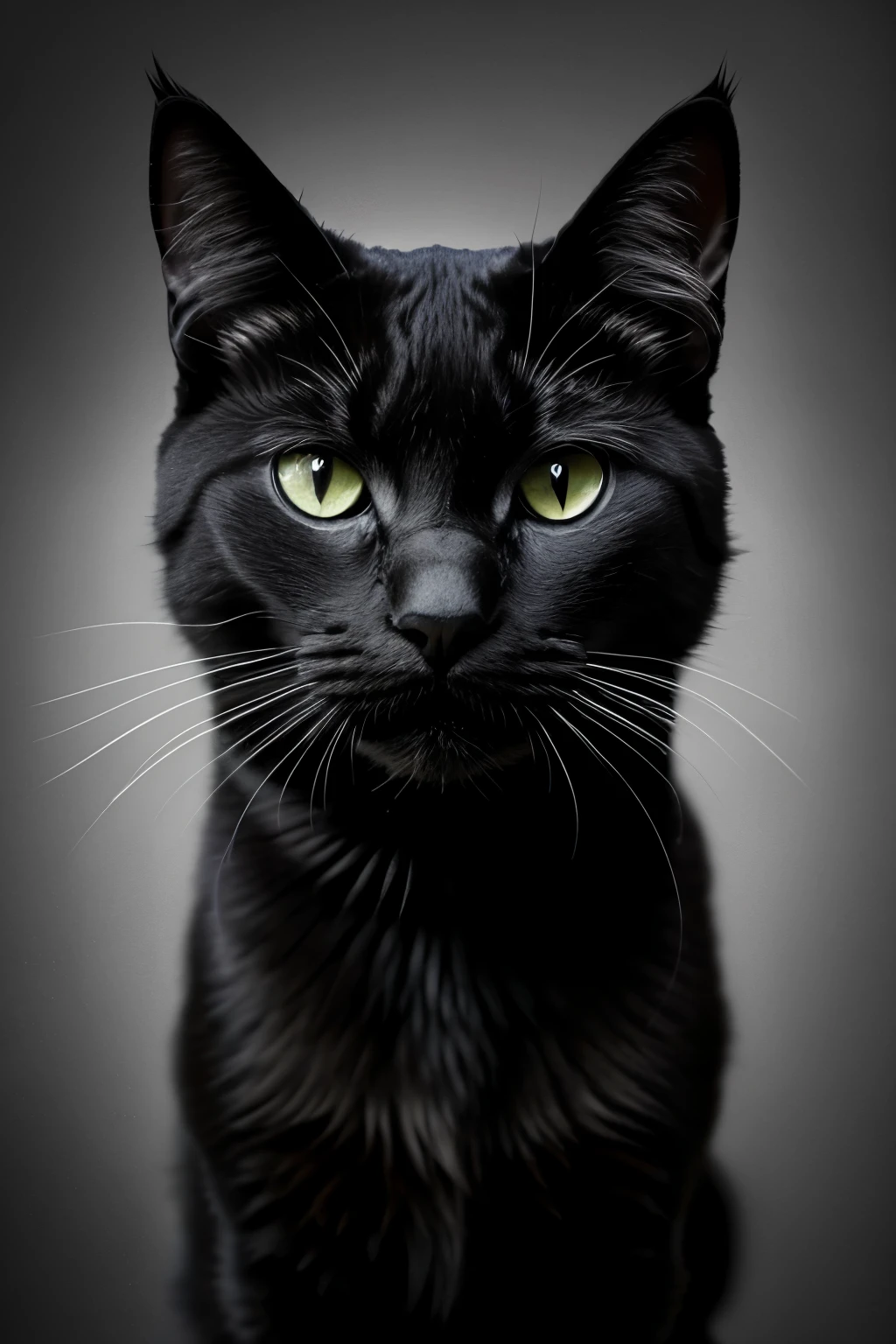Fotorrealista, texturas de pelo realisticas: gato militar, gato con ropa táctica, casco militar, rostro de gato negro sharpening its teeth, automatic rifle at the ready, dark setting with hints of dim light illuminating the feline's menacing features, detailed shadows, realistic and award-winning photography, capturing the perfection of the black cat's face, elegant and modern attire adding to its stealthy appearance, every texture of its fur meticulously rendered in detail, a portrait of head and shoulders, cover, (darkeness: 1.1), smoke, deep shadows, extreme detail, award-winning photo.