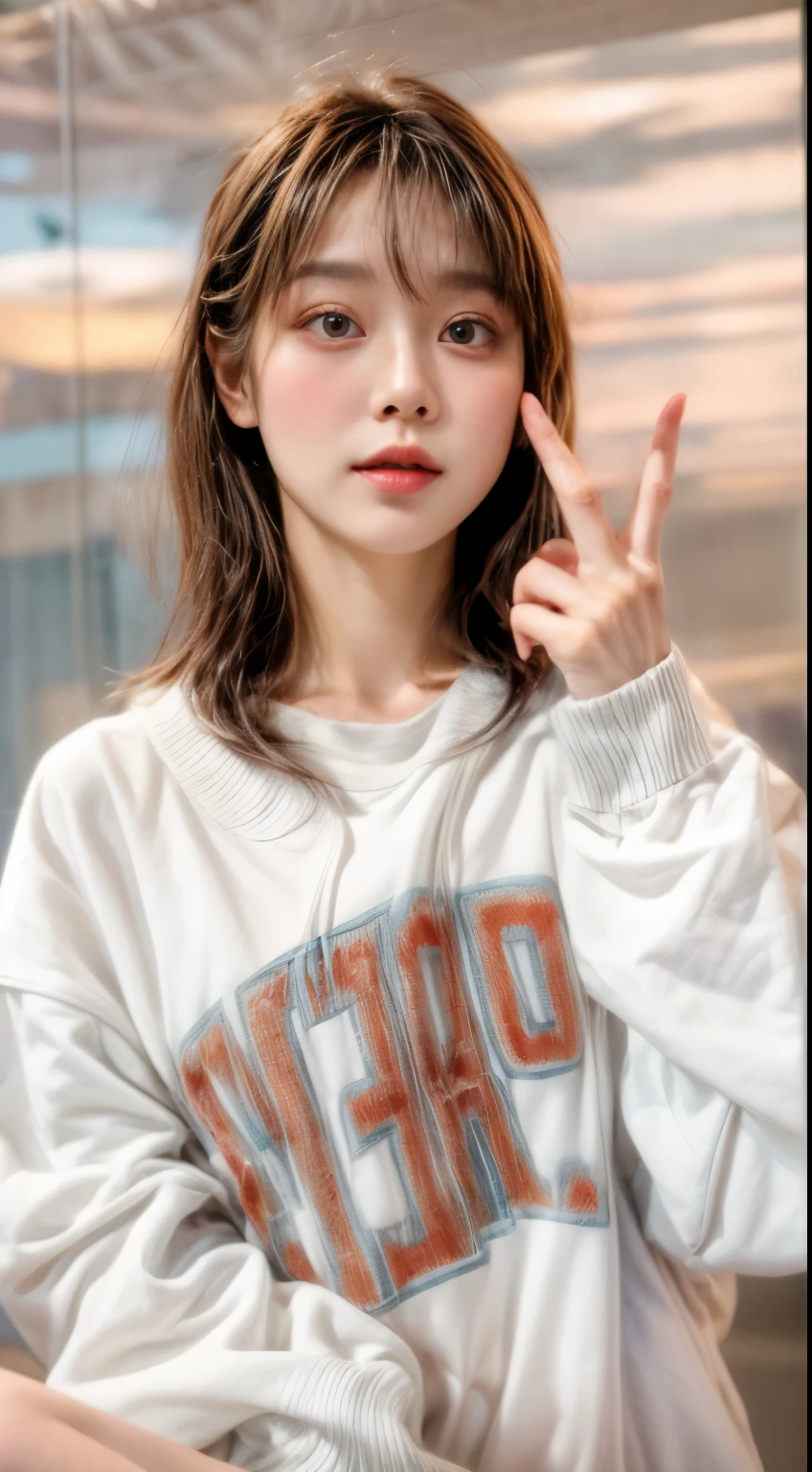 masterpiece、8K、32K、highest quality、(Detailed both eyes)、(cute japanese woman、bangs)、23 years old、elegant、swet、black hair