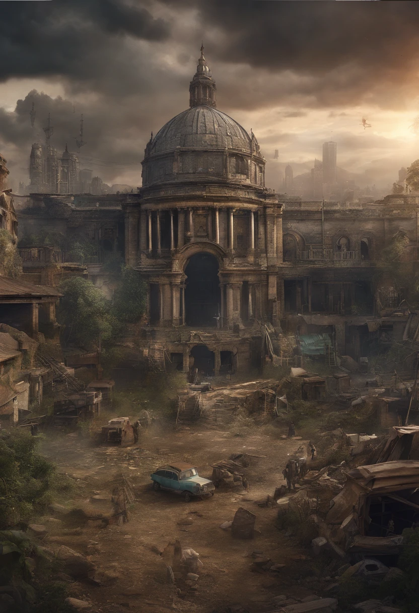 post apocalypse,amazing vistas,eerie ruins,interesting places,(best quality,4k,8k,highres,masterpiece:1.2),ultra-detailed,(realistic,photorealistic,photo-realistic:1.37),HDR,UHD,studio lighting,ultra-fine painting,sharp focus,physically-based rendering,extreme detail description,professional,vivid colors,bokeh,portraits,landscape,horror,anime,sci-fi,photography,concept artists,colorful,moody lighting