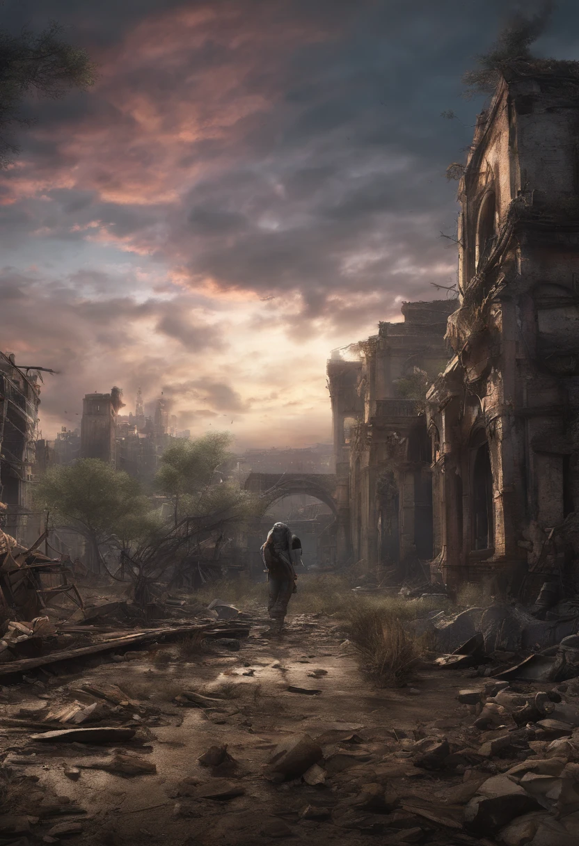 post apocalypse,amazing vistas,eerie ruins,interesting places,(best quality,4k,8k,highres,masterpiece:1.2),ultra-detailed,(realistic,photorealistic,photo-realistic:1.37),HDR,UHD,studio lighting,ultra-fine painting,sharp focus,physically-based rendering,extreme detail description,professional,vivid colors,bokeh,portraits,landscape,horror,anime,sci-fi,photography,concept artists,colorful,moody lighting